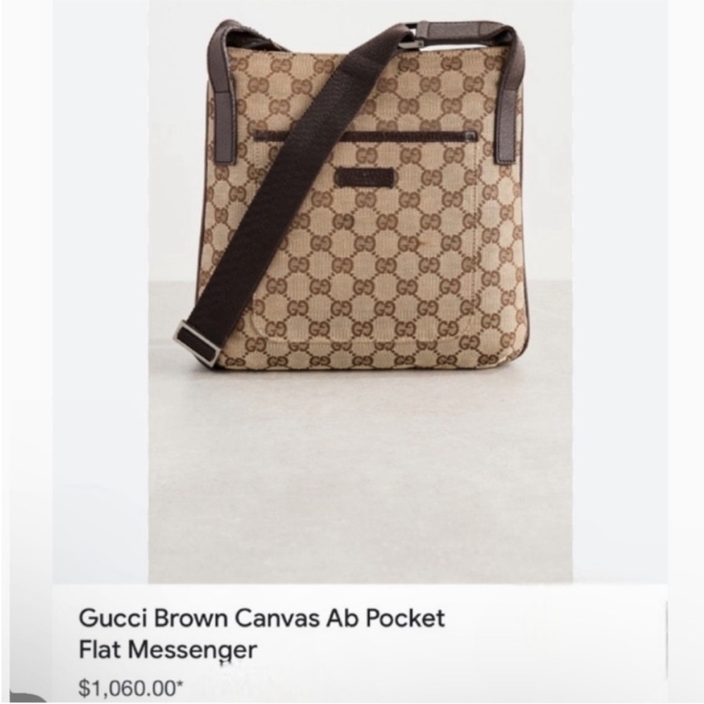 EXCELLENT CONDITION! Authentic Gucci Messenger Signature Crossbody Shoulder Bag - Picture 15 of 16